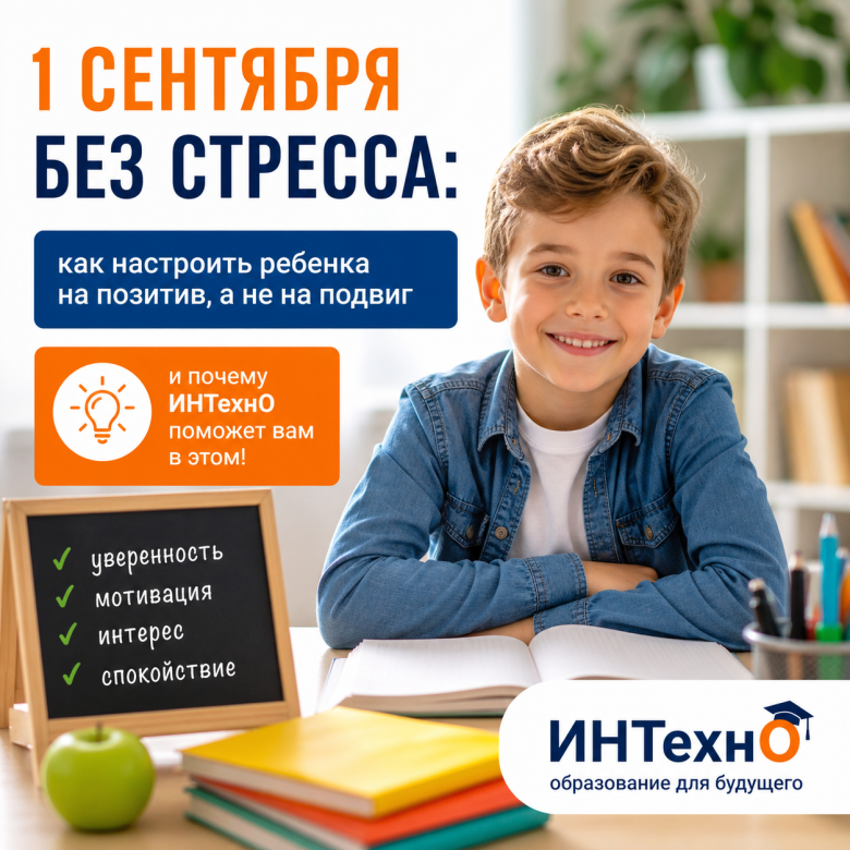 «1 сентября без стресса: как настроить ребенка на позитив, а не на подвиг — и почему ИНТехнО поможет вам в этом!»