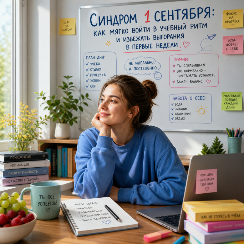 Синдром 1 сентября: Как мягко войти в учебный ритм и избежать выгорания в первые недели.